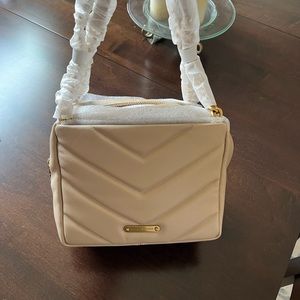Rebecca Minkoff Edie Maxi Top Zip Shoulder bag Sand Dune $378 retail Brand New